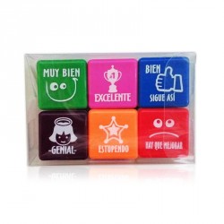 Pack de 6 sellos motivación español