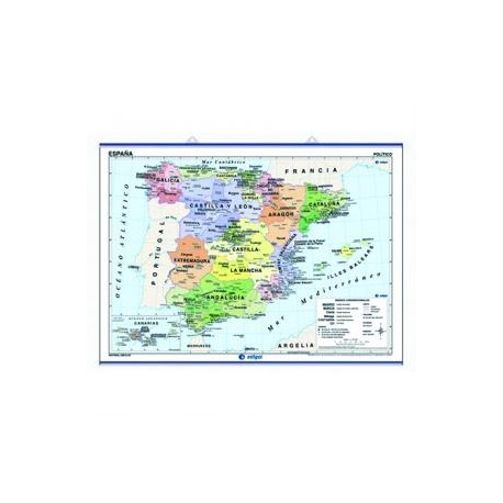 Mapa mural España Autonomías