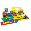 SET PINTURA DEDOS+ESPONJAS+PLANTILLAS