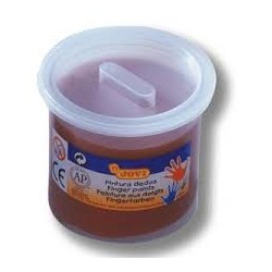 PINTURA DEDOS MARRÓN 125 PACK 5