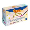 SET 6 BOTES 55 ML TEMPERA GLITTER COLORES SURTIDOS + PINCEL