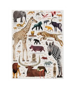 Puzzle animales de África 750pzas con póster guía