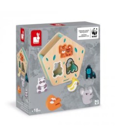 Caja de formas animales WWF madera