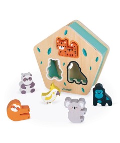 Caja de formas animales WWF madera