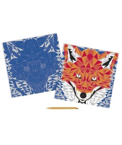 Set scratch art tarjetas animales
