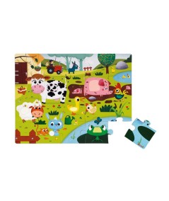 Puzzle texturas animales granja 20 piezas