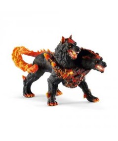 Cancerbero perro lava con 2 cabezas. Schleich