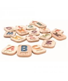 Fichas madera alfabeto en braille A-Z