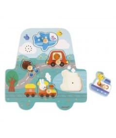 ENCAJE CON SONIDO VEHICULOS MADERA