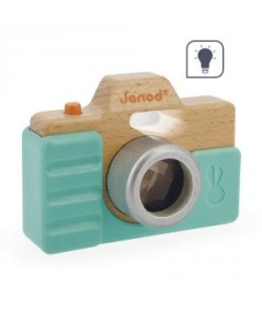 CAMARA DE FOTOS MADERA CON SONIDO Y LUZ