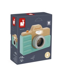 CAMARA DE FOTOS MADERA CON SONIDO Y LUZ