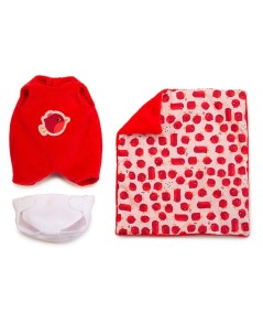 MUÑECA TELA BEBE AGATHA CON CAPAZO REVERSIBLE