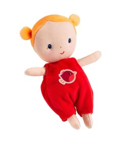 MUÑECA TELA BEBE AGATHA CON CAPAZO REVERSIBLE