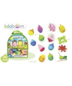 BOLSA CUENTAS CONSTRUCCION ANIMALES 28 PIEZAS