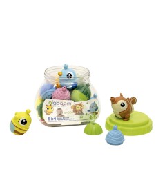 BOTE CUENTAS CONSTRUCCION ANIMALES BOSQUE 21 PIEZAS