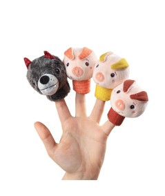 SET MARIONETAS DEDO LOS TRES CERDITOS