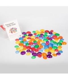 SET CONCHAS TRANSLUCIDAS TACTILES COLORES 108 PIEZAS
