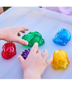SET CONCHAS TRANSLUCIDAS TACTILES COLORES 108 PIEZAS