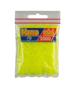 HAMA MINI BOLSA 2000 PERLAS AMARILLO FLOURESCENTE