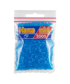 HAMA MINI BOLSA 2000 PERLAS AZUL TRANSLUCIDO
