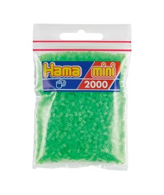 HAMA MINI BOLSA 2000 PERLAS VERDE FLUORESCENTE