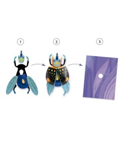 CUADROS 3D ESCARABAJOS DE PAPEL