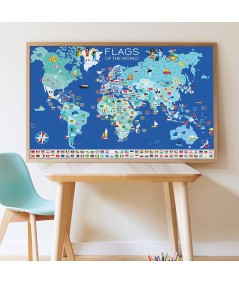 POSTER DISCOVERY BANDERAS DEL MUNDO POPPIK