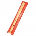 Flauta dulce con funda naranja